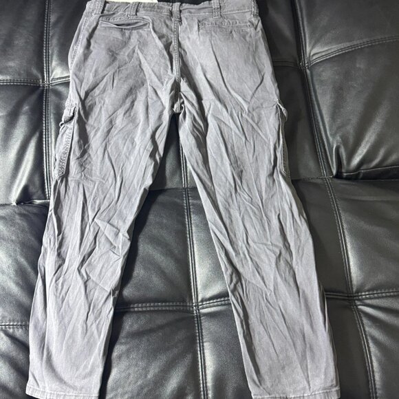 Wrangler Men's Cargo Pants Gray Outdoor Hiking Relaxed Fit Stretch 34x30 - Picture 2 of 12